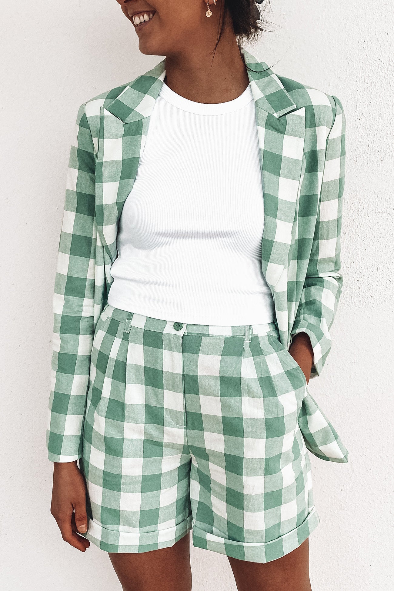 Jasper Check Blazer Green