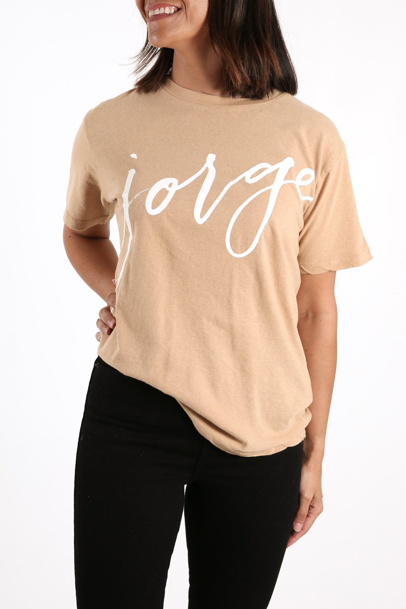 Jorge Sign Here Tee Tan