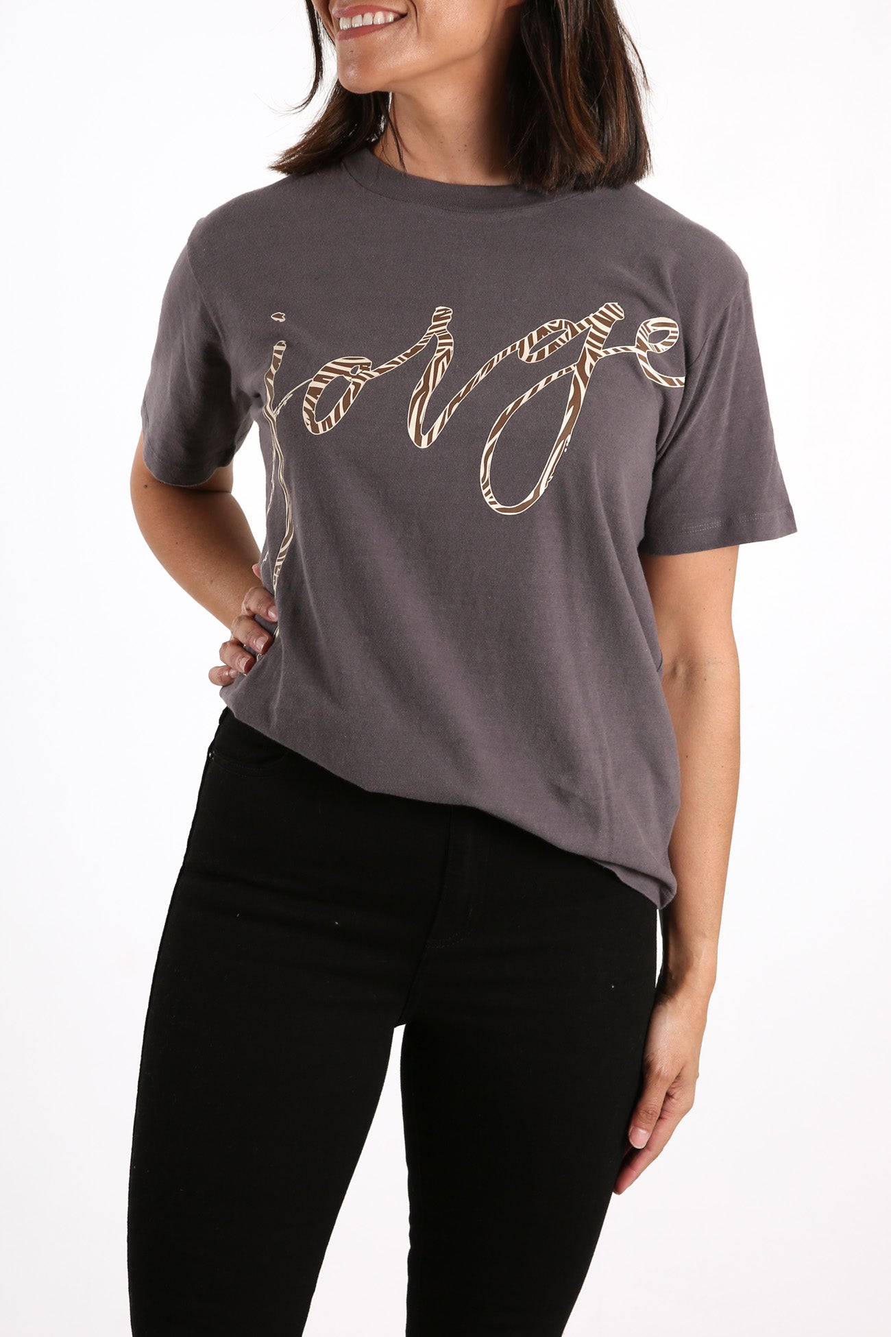 Jorge Zebra Tee Washed Black