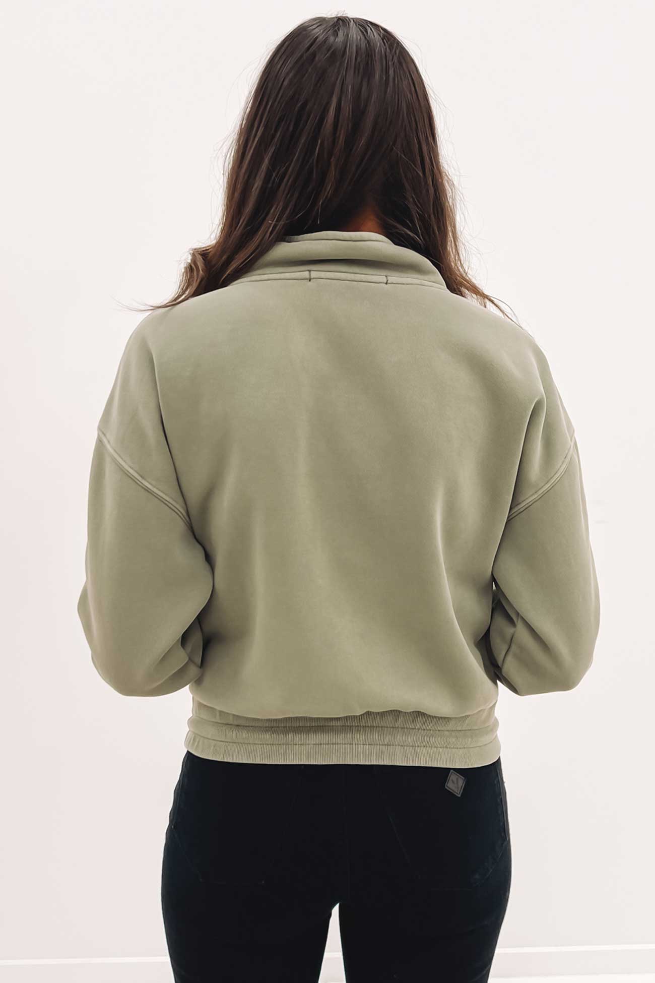 Juniper 3/4 Zip Crew Khaki
