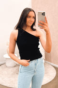 Katya Ribbed Top White
