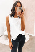Keira Tank Fucshia Stripe