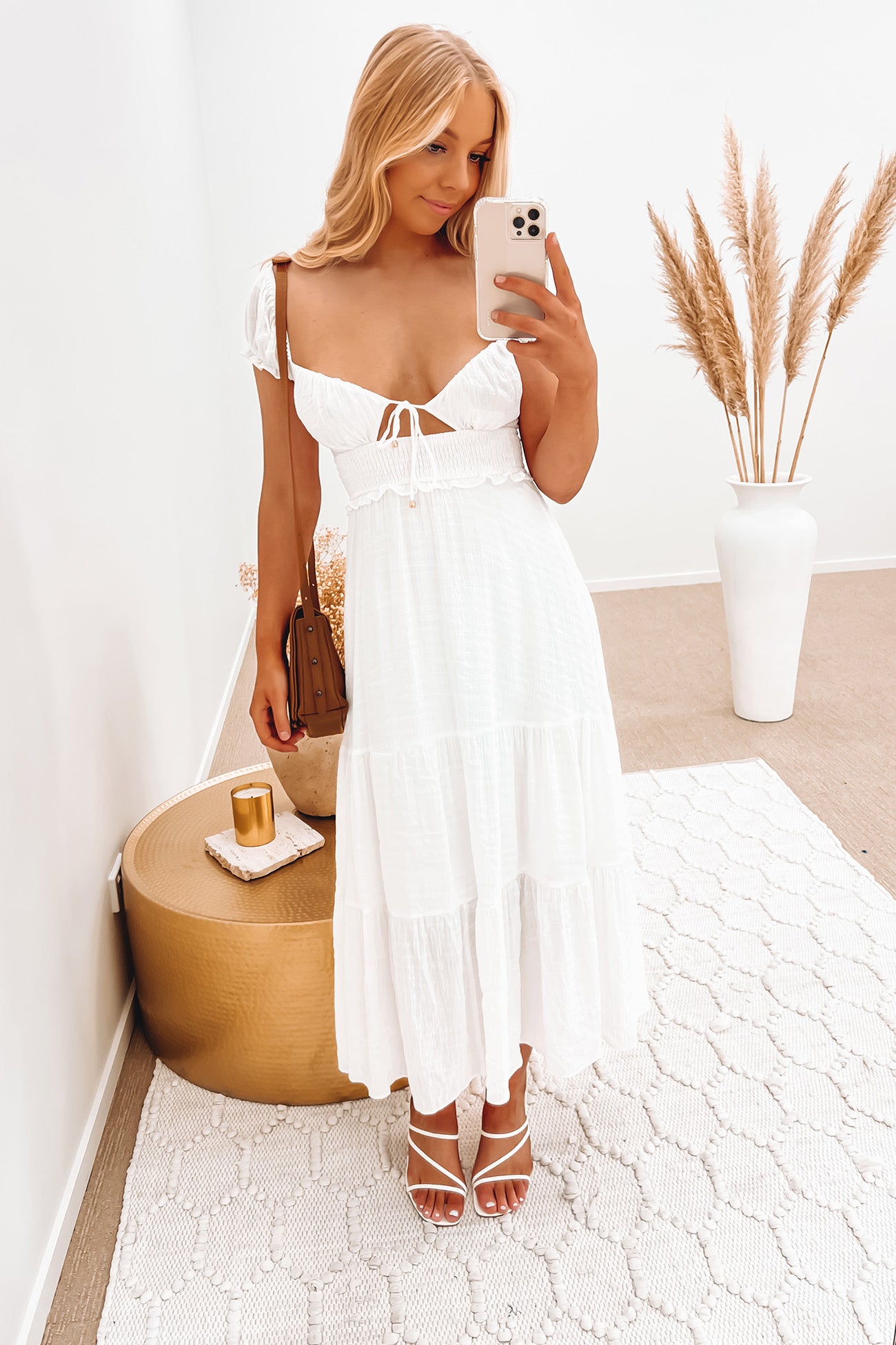 Kennedy Midi Dress White