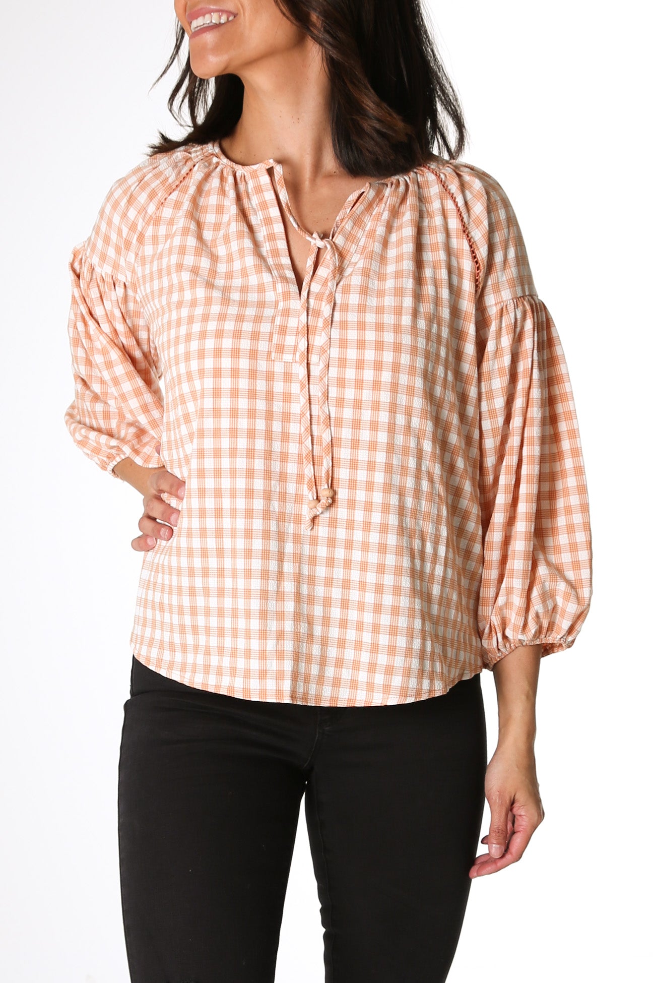 Kimberley Long Sleeve Top Orange