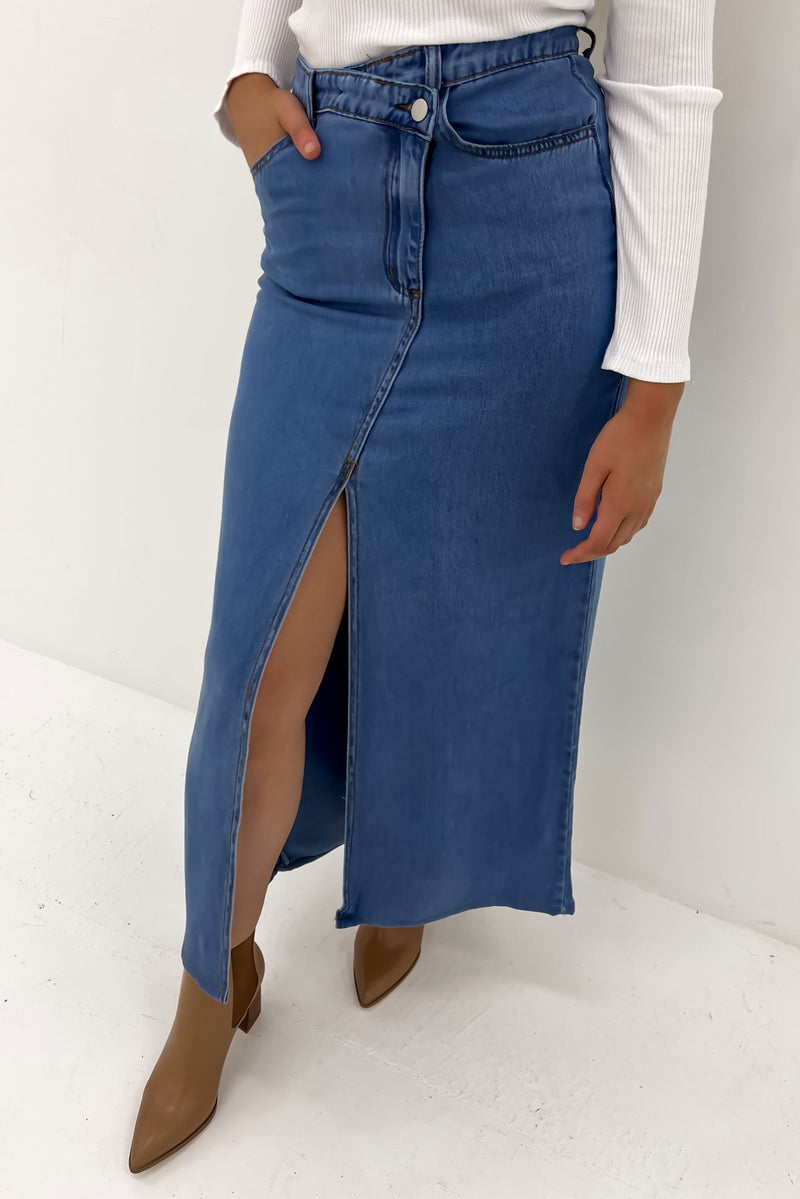 Kingsten Maxi Skirt Blue