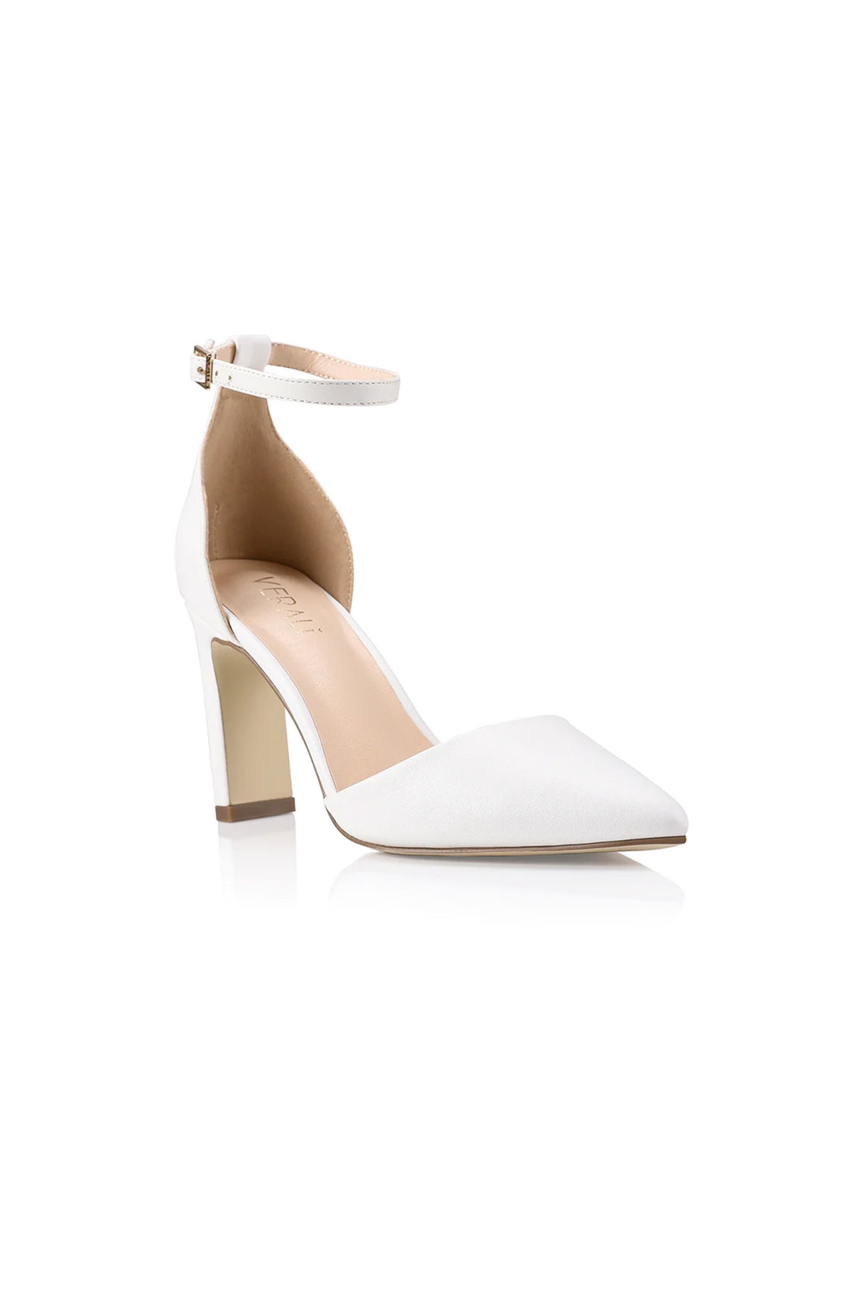 Charlotte Mills Jazzy Block Heel Closed Toe Wedding Shoes, Ivory Pearl at  John Lewis & Partners