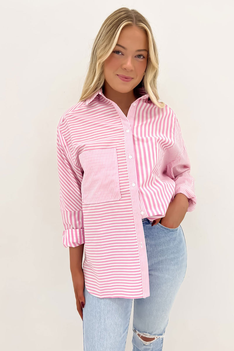 Kylen Shirt Pink Stripe