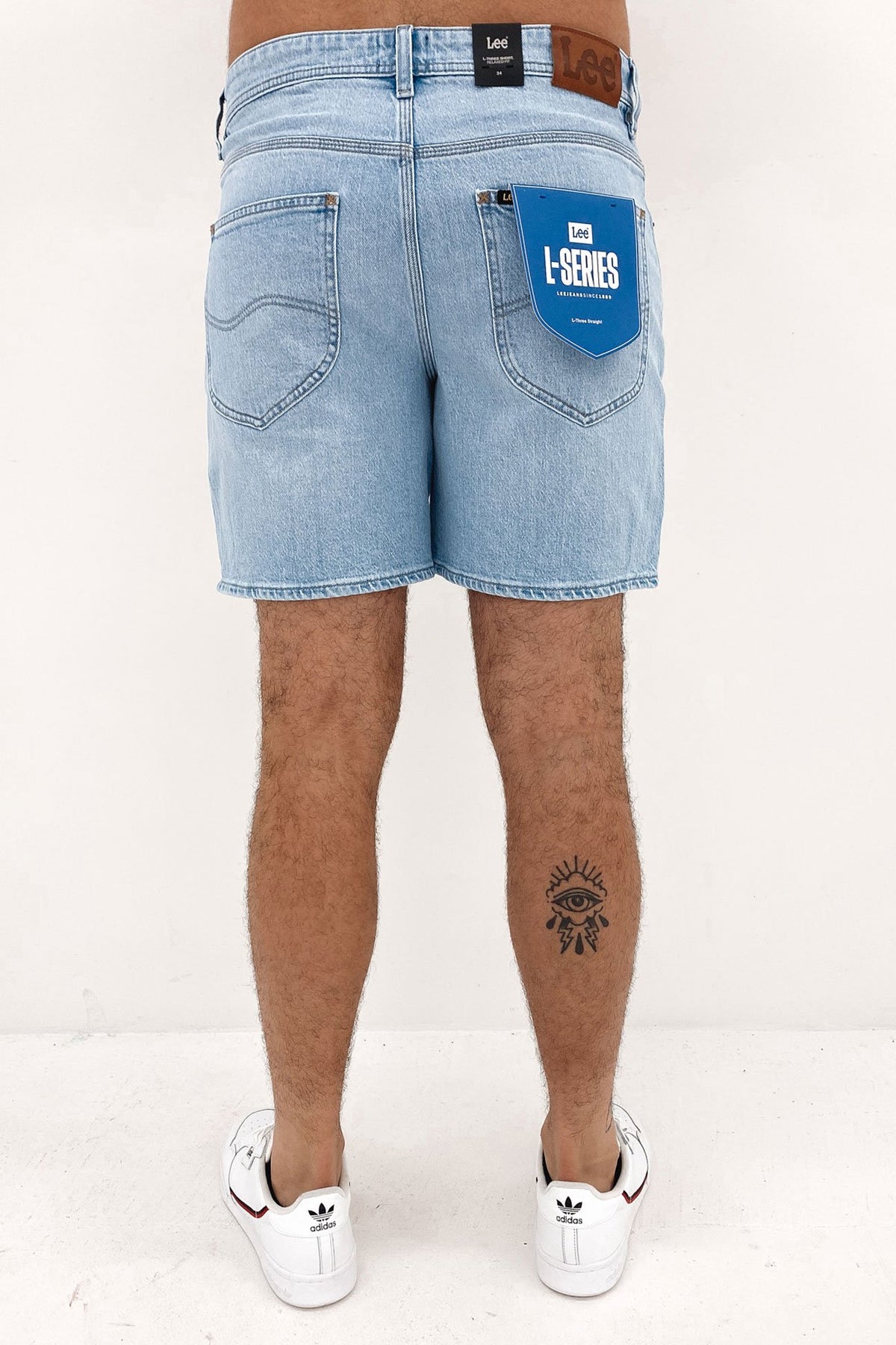 Lee blue sales jean shorts