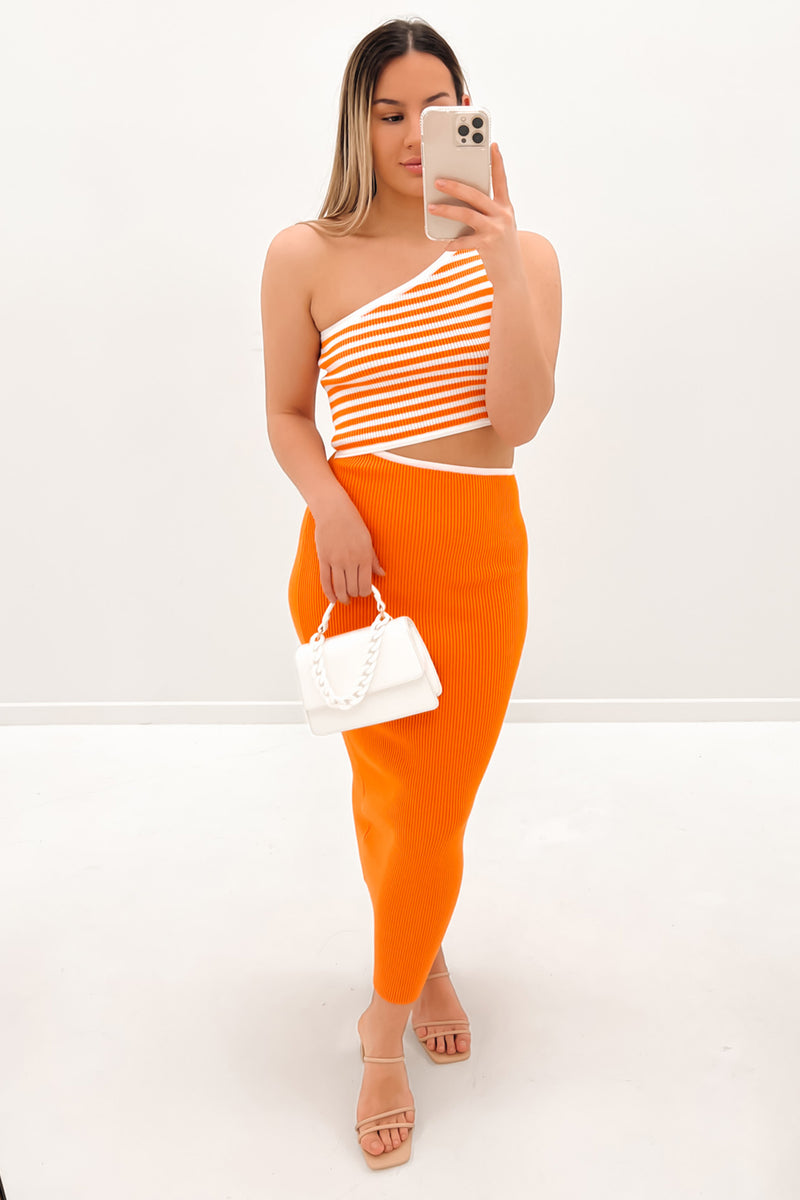 Lilia Midi Dress Orange