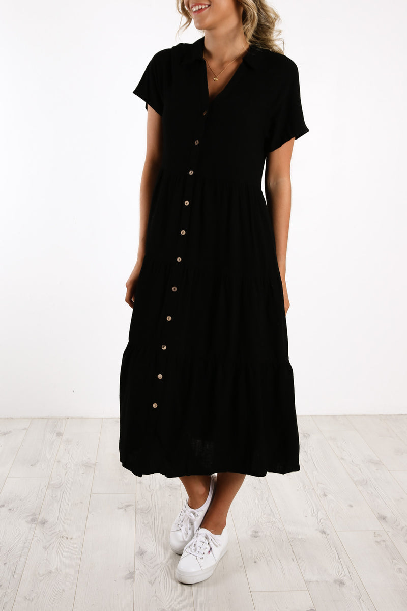 Little Paradise Midi Dress Black - Jean Jail