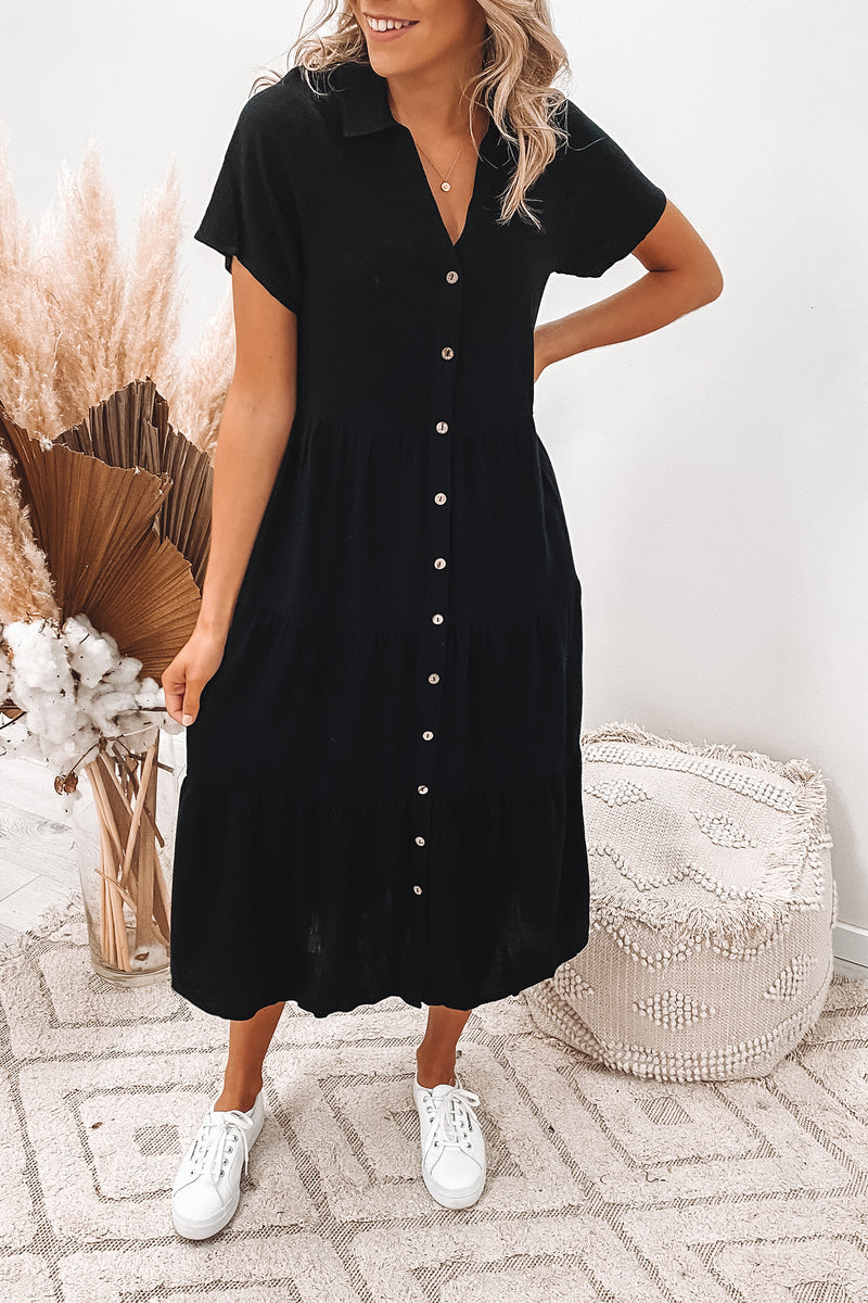 Little Paradise Midi Dress Black