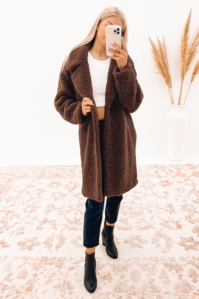 Longline teddy jacket deals