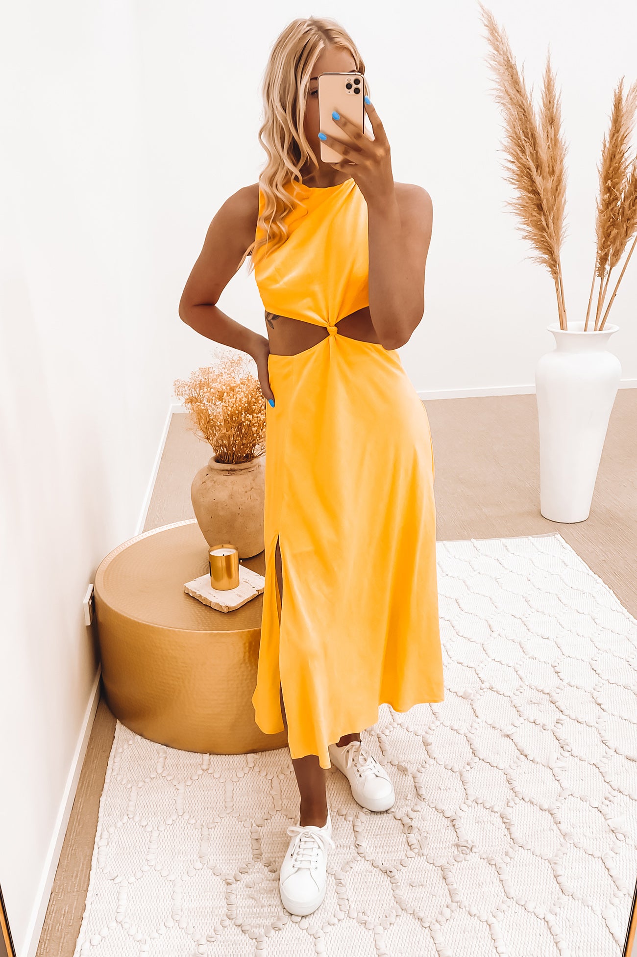 Lorena Midi Dress Yellow
