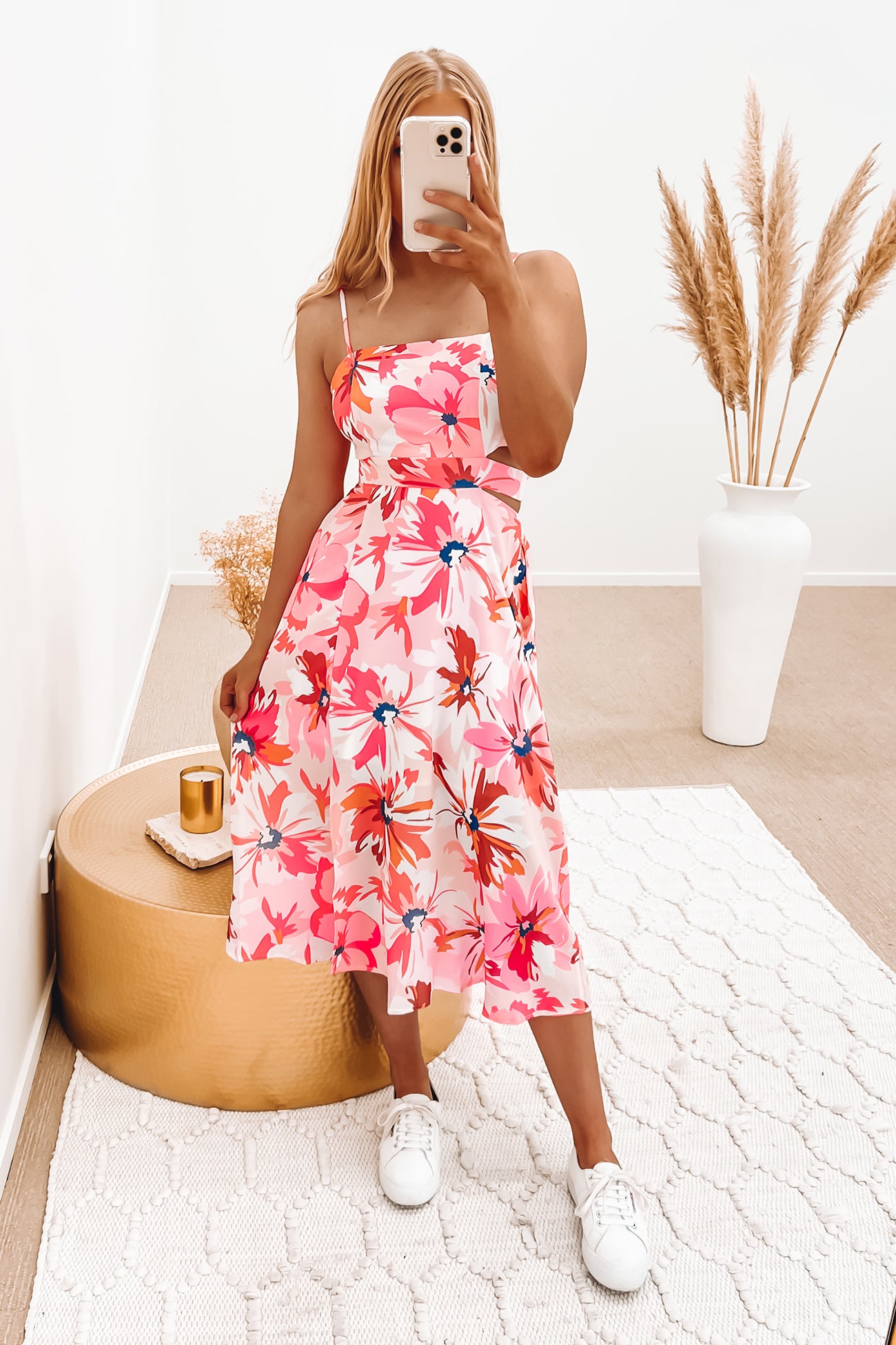 Lucas Midi Dress Pink