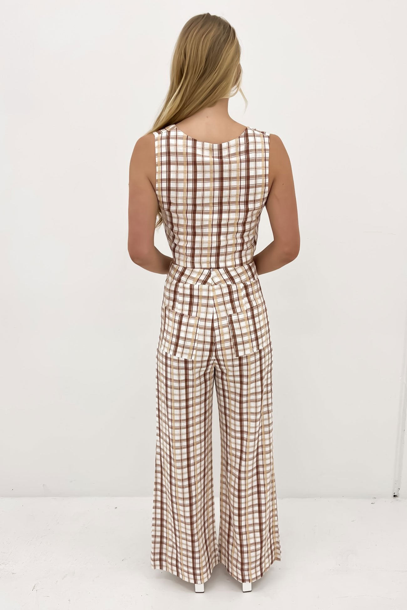 Lulu Pant Brown Check