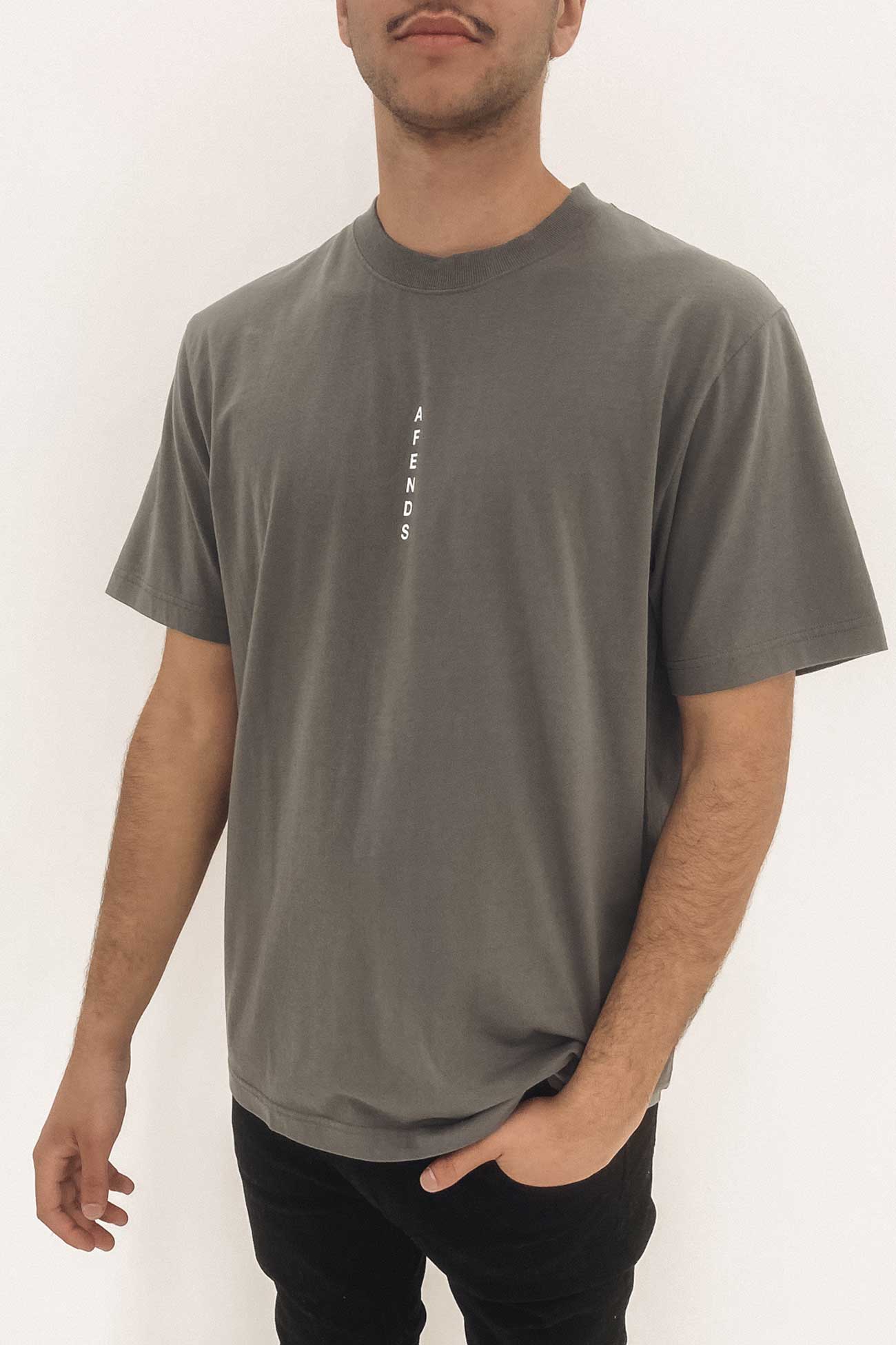 Luxury Recycled Retro Fit Tee Steel