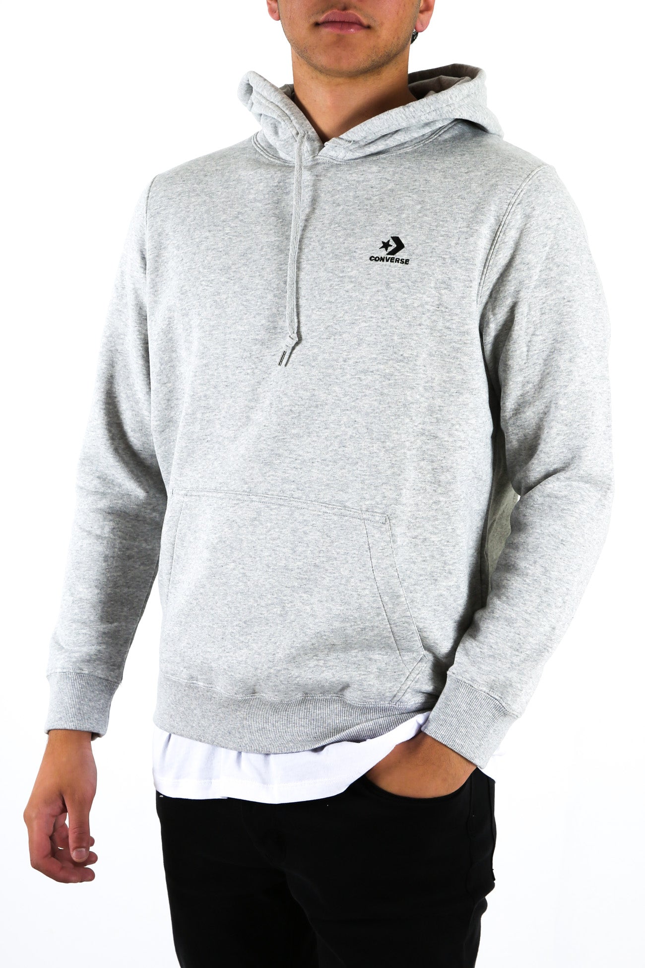 Star Chevron Hoodie Grey Marle