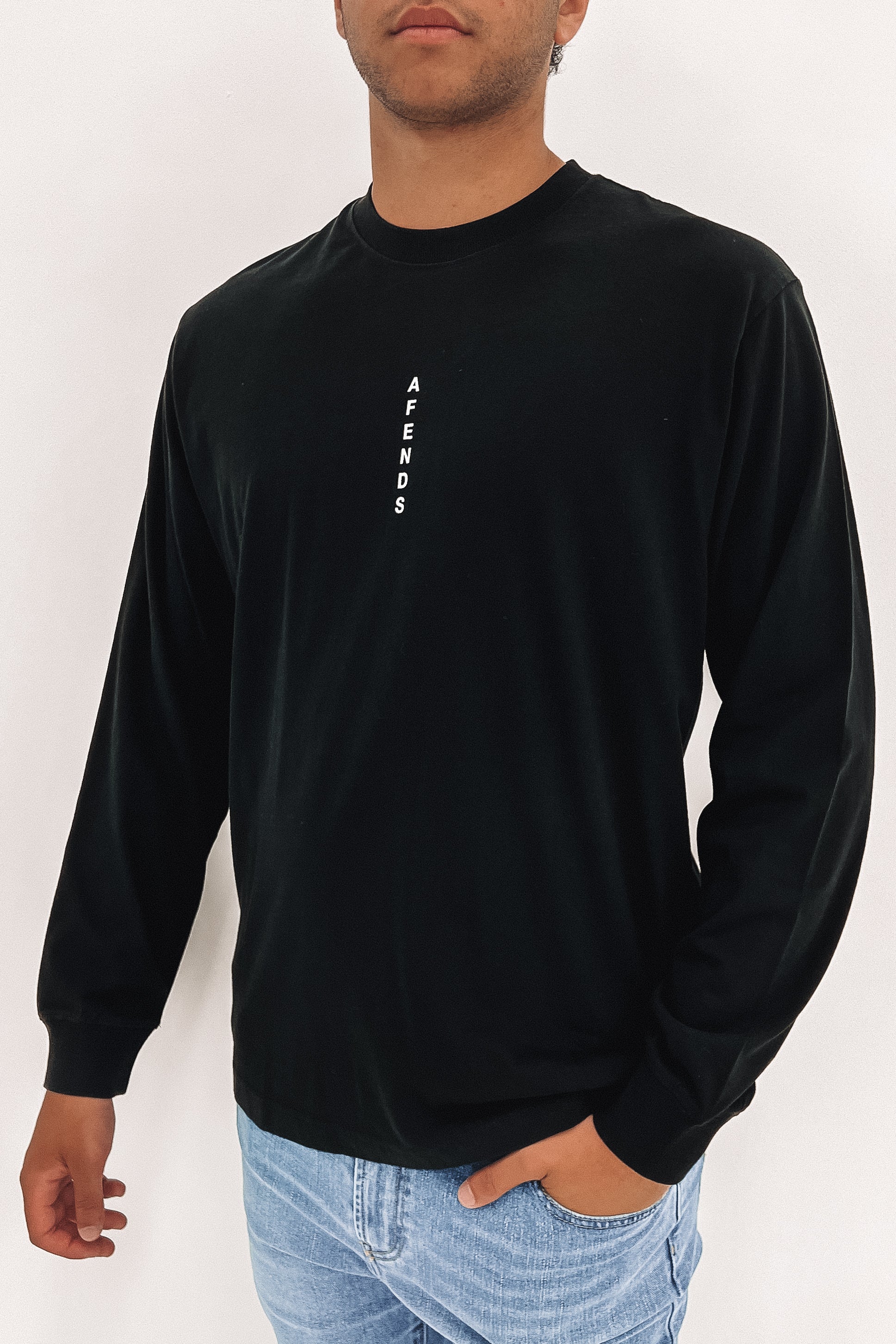 Machine Recycled Long Sleeve Tee Black