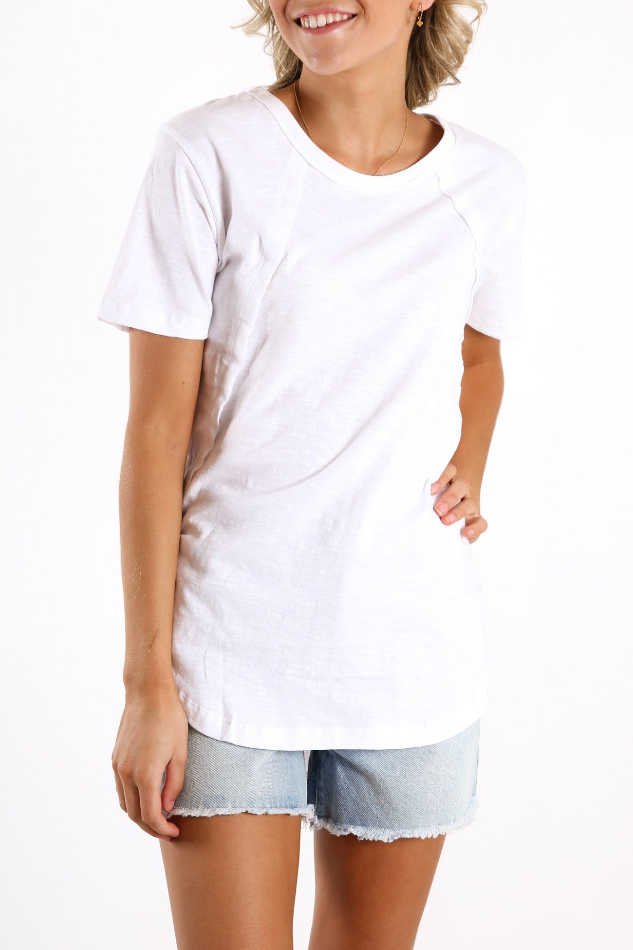 Mackenzie Short Sleeve Tee White