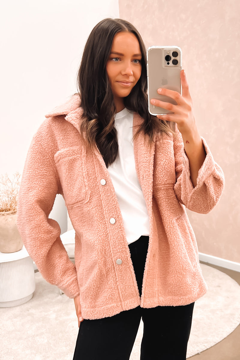 Blush sherpa best sale coat