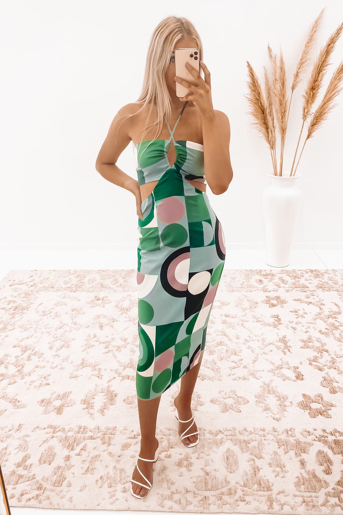 Melinda Midi Dress Green Jean Jail