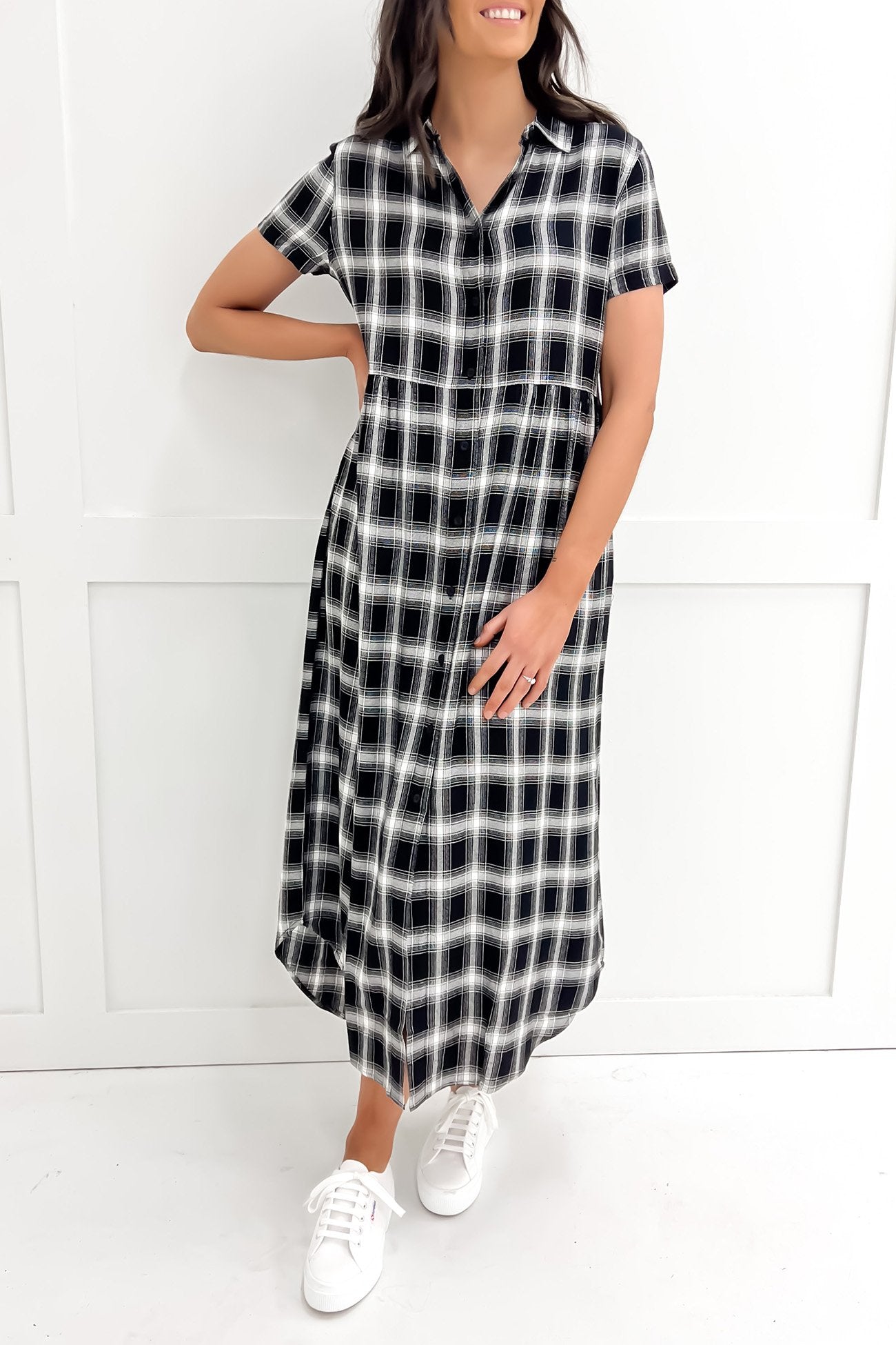 Miami Check Midi Dress Check