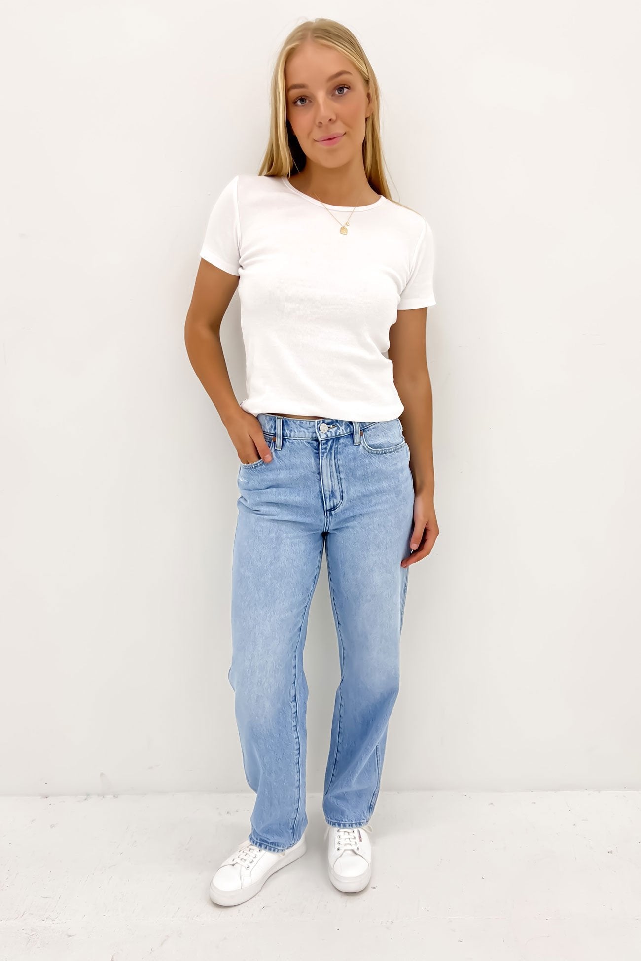 Mid Rise Vintage Straight Jean 1984 Blue