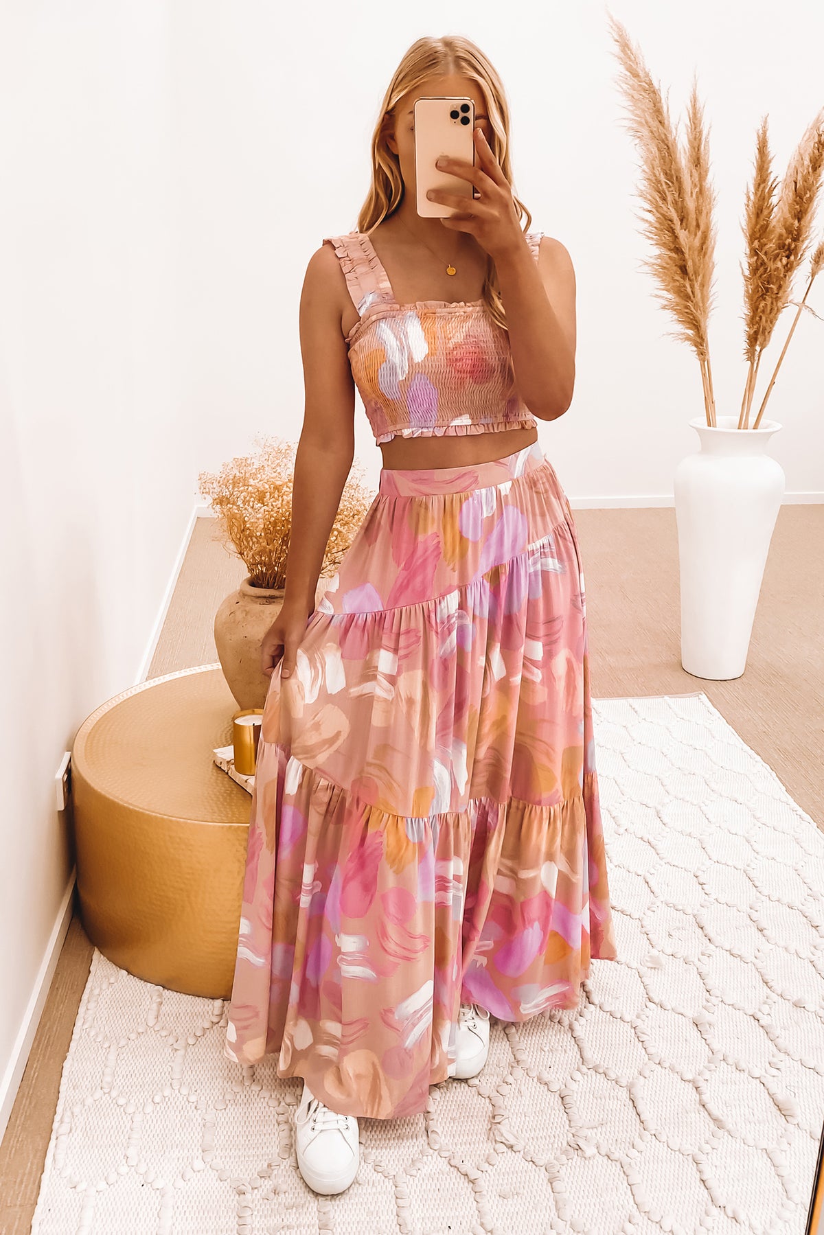 For love and lemons posy hot sale embroidery maxi skirt and top