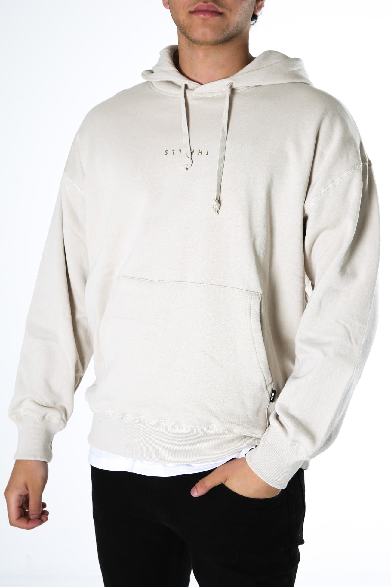 Minimal Thrills Slouch Pull On Hood Cement