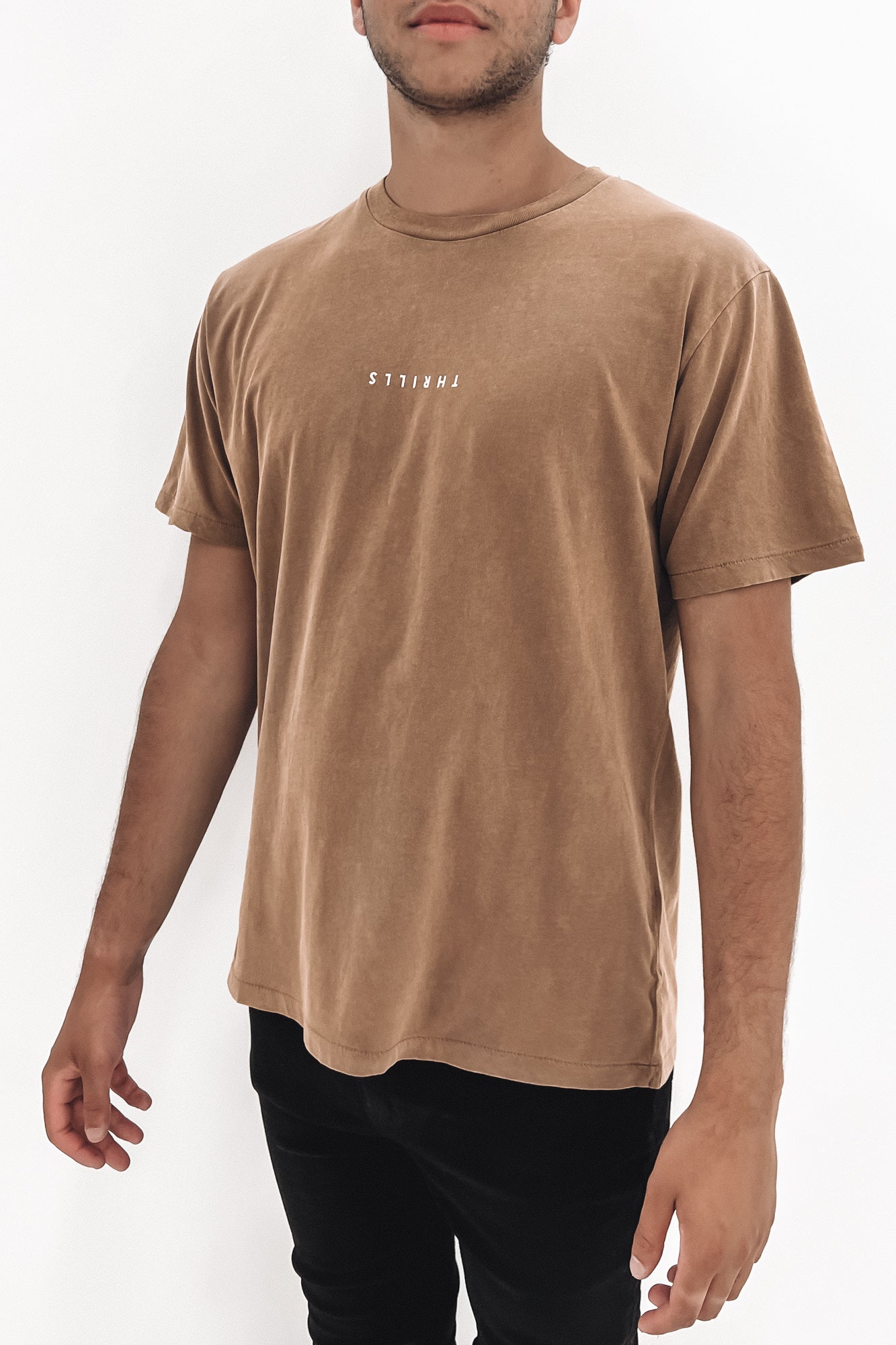 Minimal Thrills Merch Fit Tee Walnut