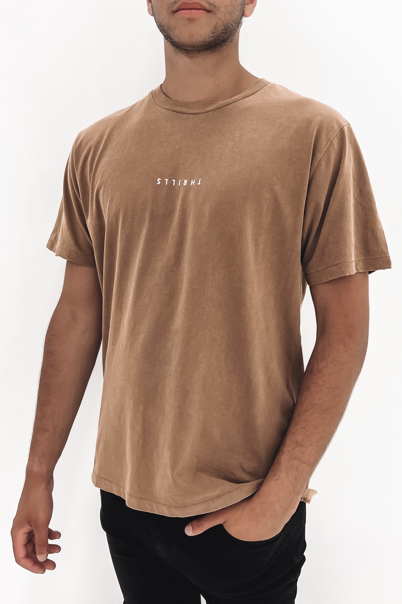 Minimal Thrills Merch Fit Tee Walnut