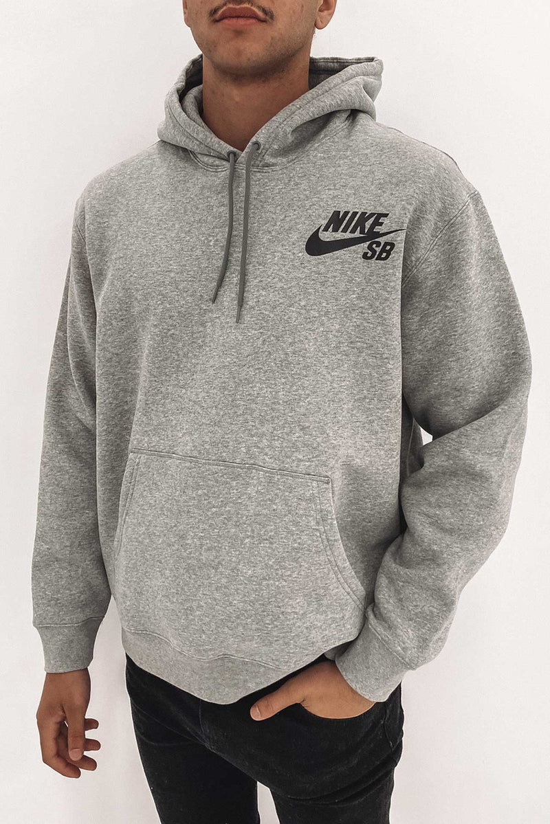 Nike SB Icon Hoodie Pullover Essential Heather Grey