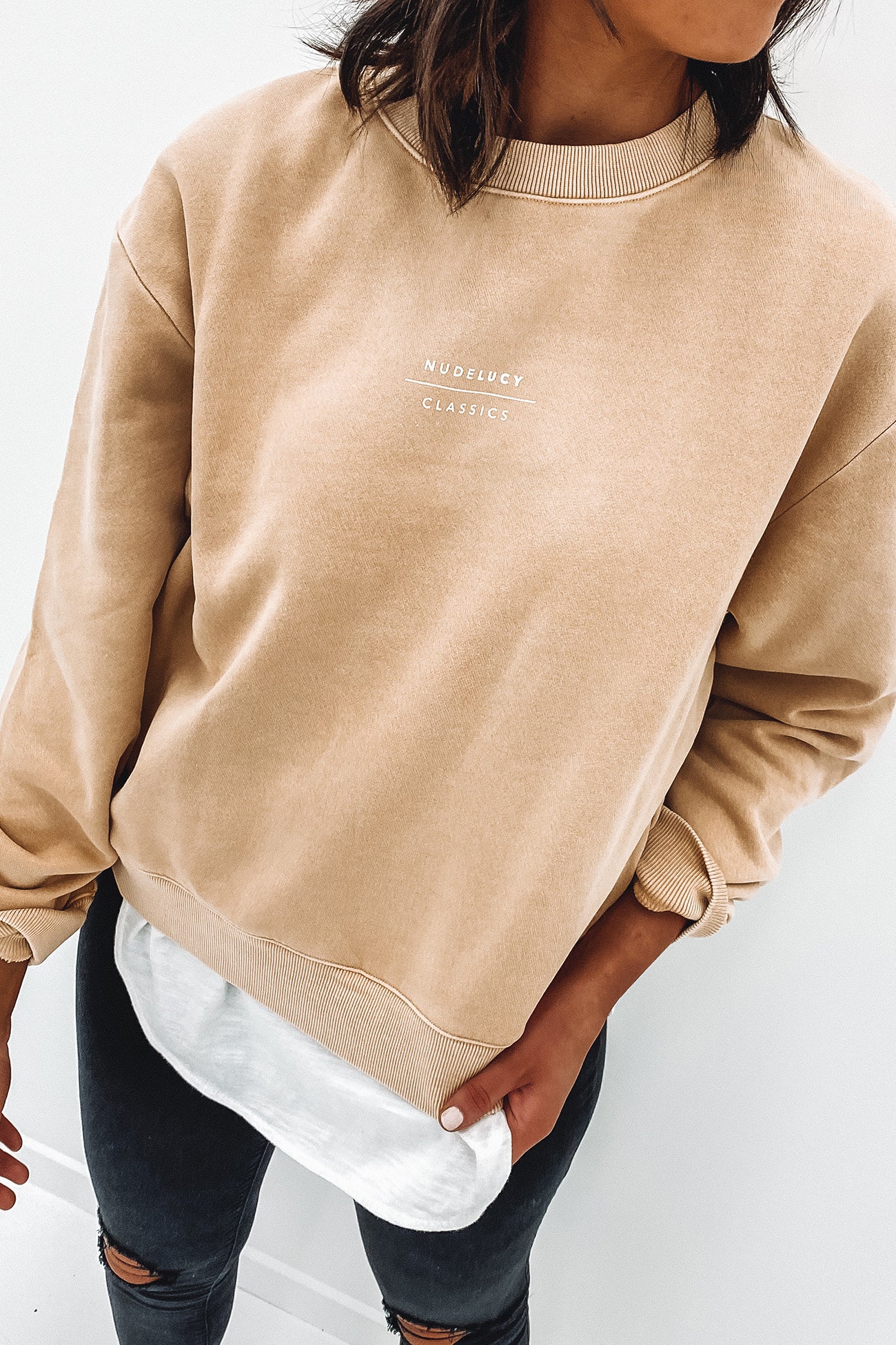 Nude Classics Slogan Sweat Honey