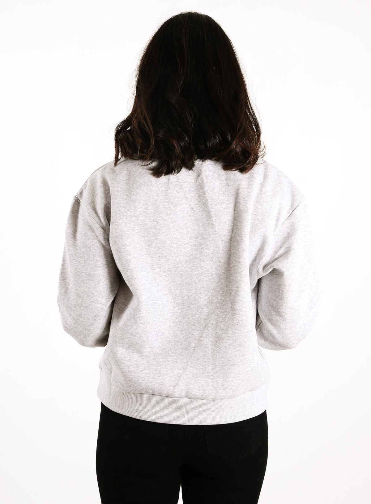 Nude Lucy Slogan Sweat Grey Marle
