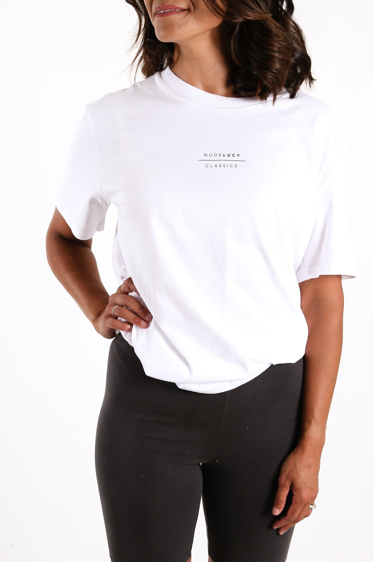 Nude Classics Slogan BF Tee White