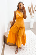 Oaklee Midi Dress Orange