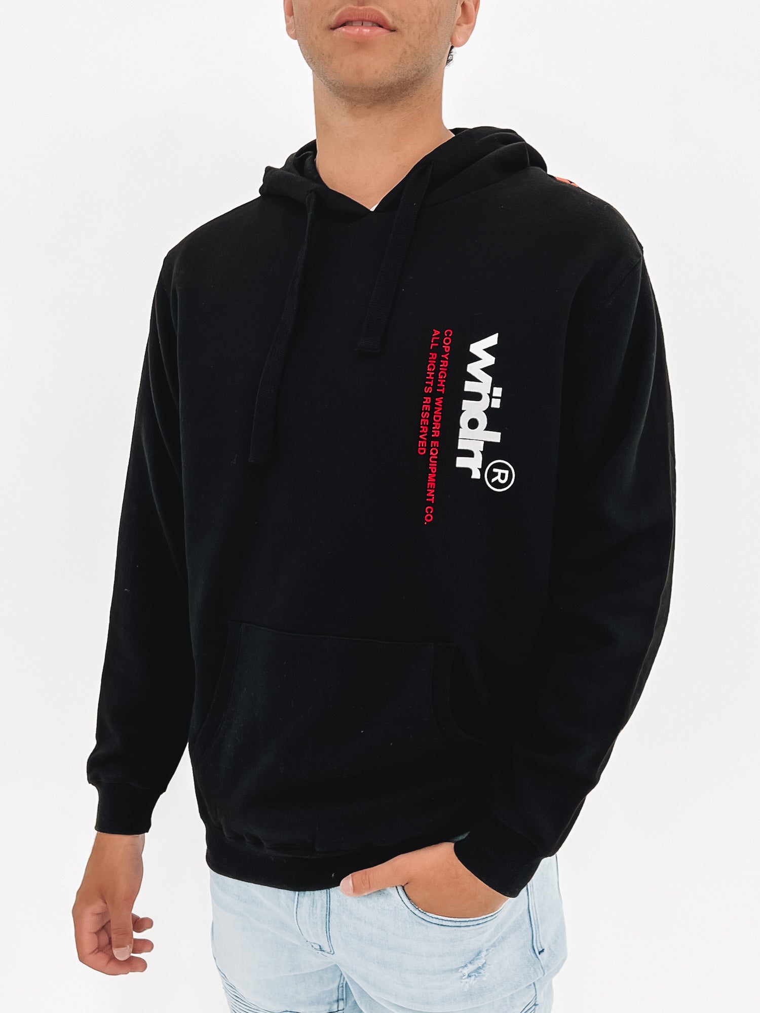 Offset Hood Sweat Black