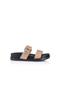 Oslo Sandal Black Croc Emboss