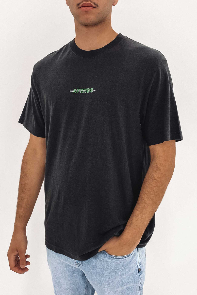 Overlay Hemp Retro Fit Tee Charcoal