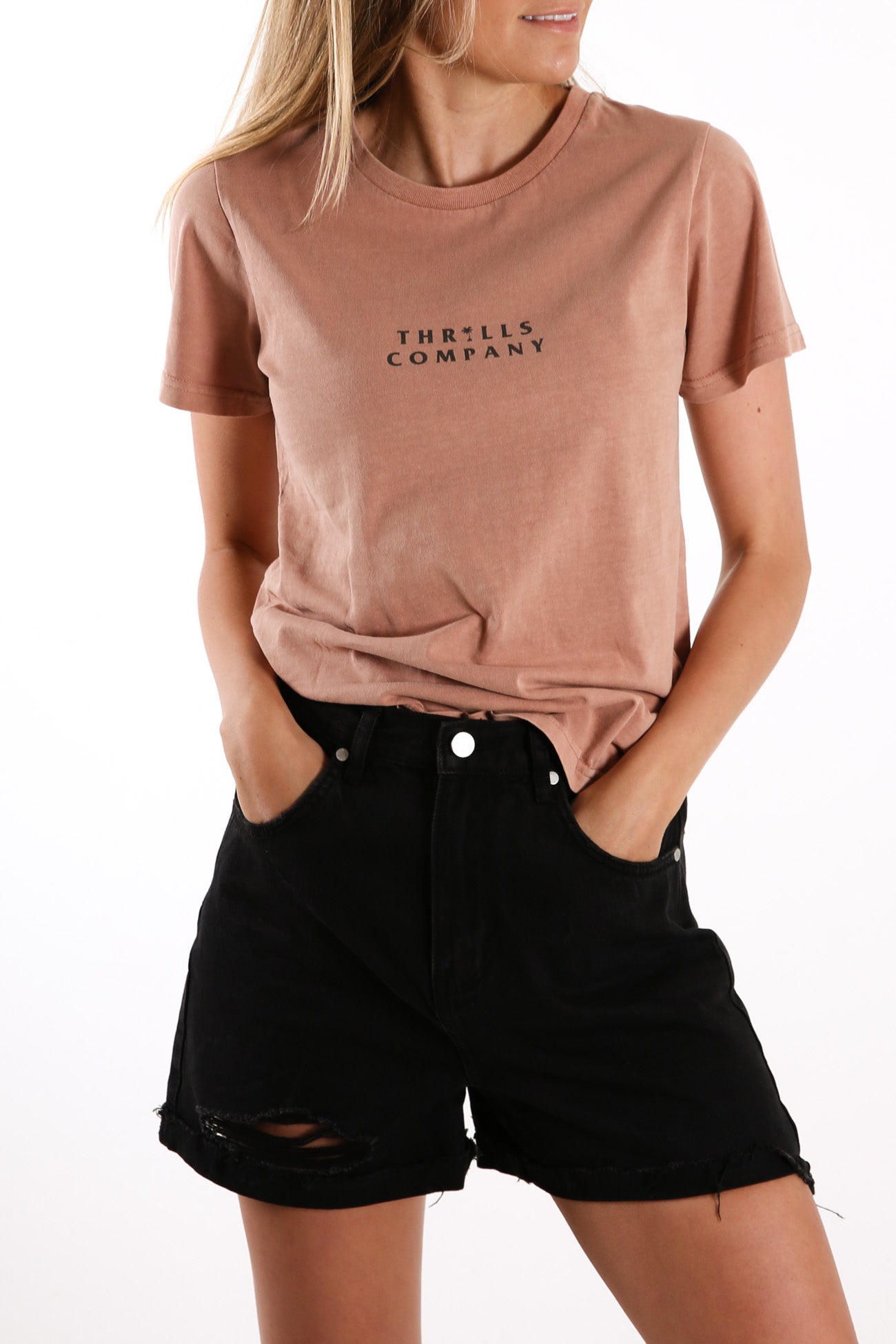 Palmed Thrills Company Band Tee Cork