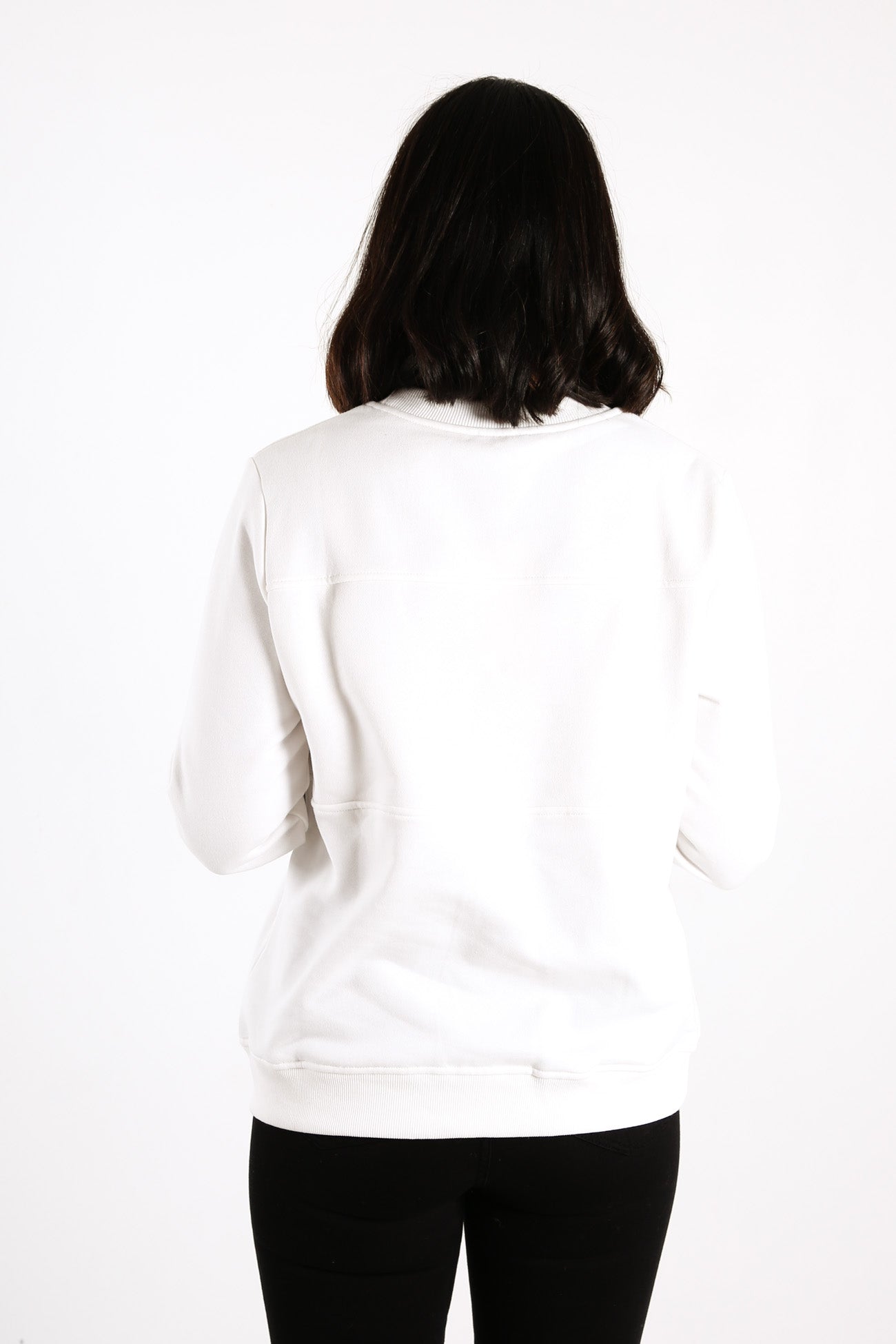 Panel Embroidered Jumper Off White