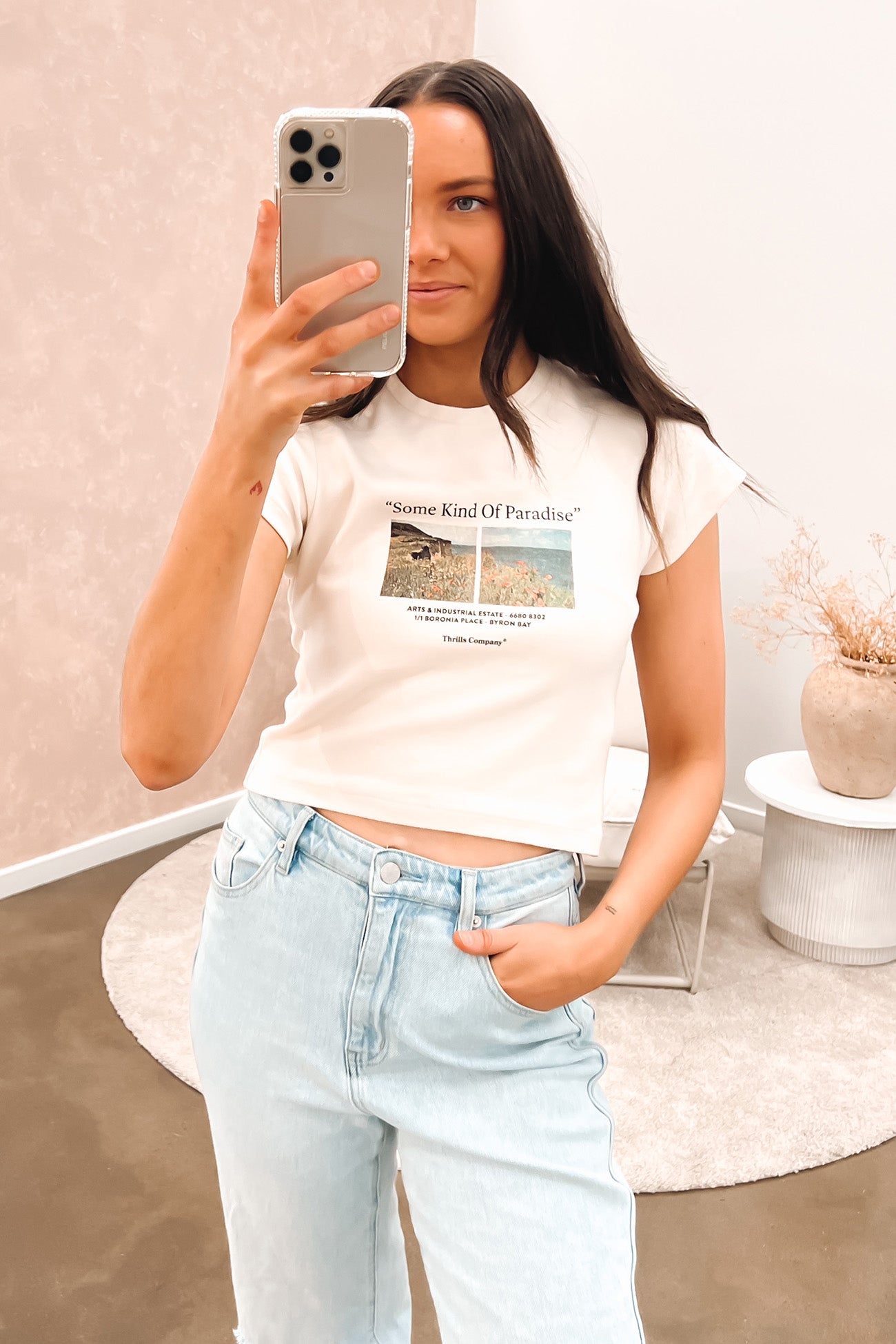 Paradise Around Us Mini Tee Heritage White