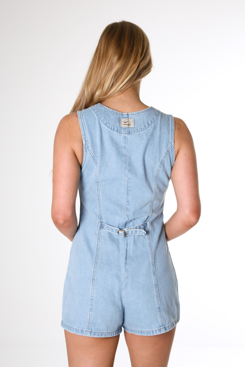 Blue deals jean romper