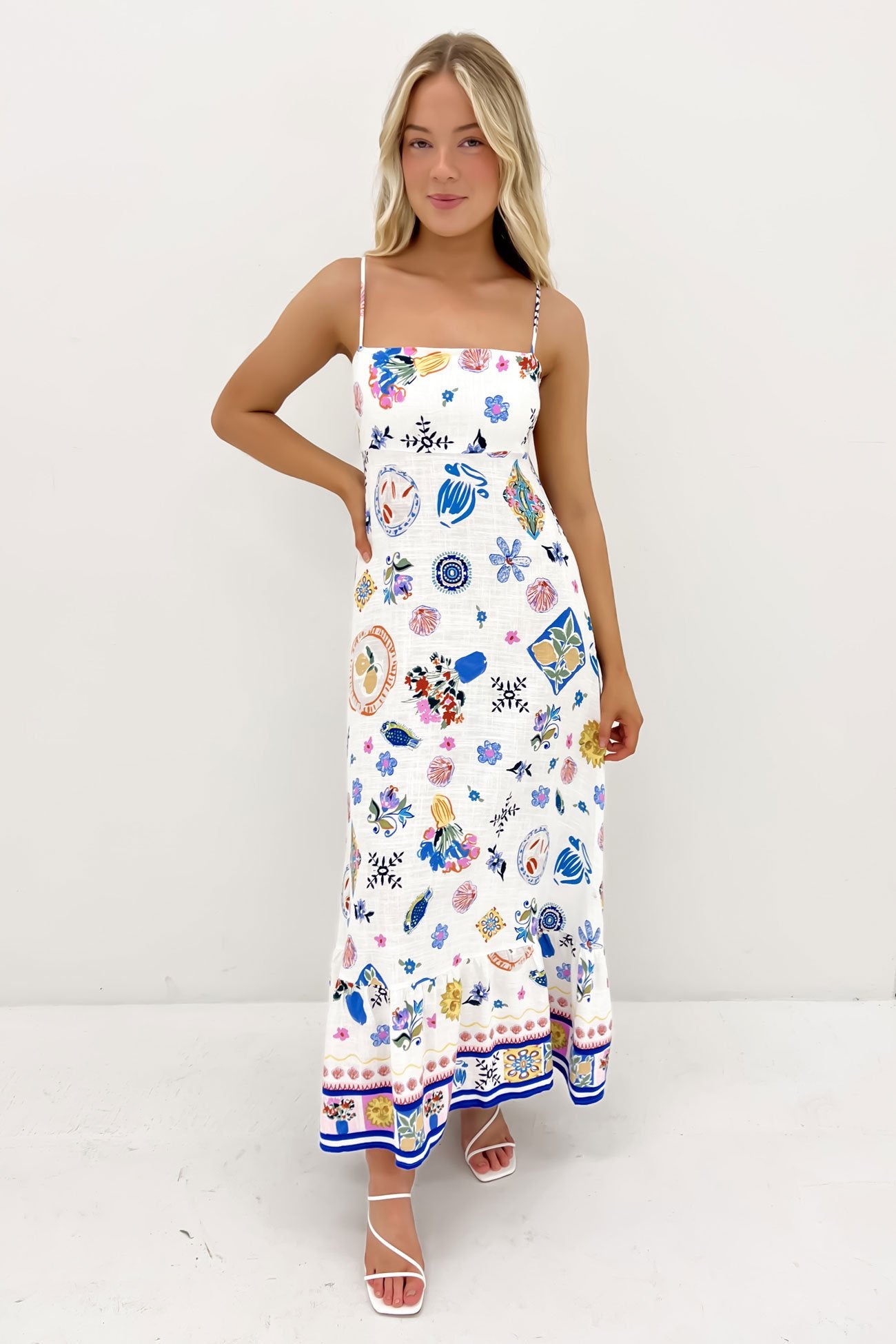 Portafino Midi Dress White