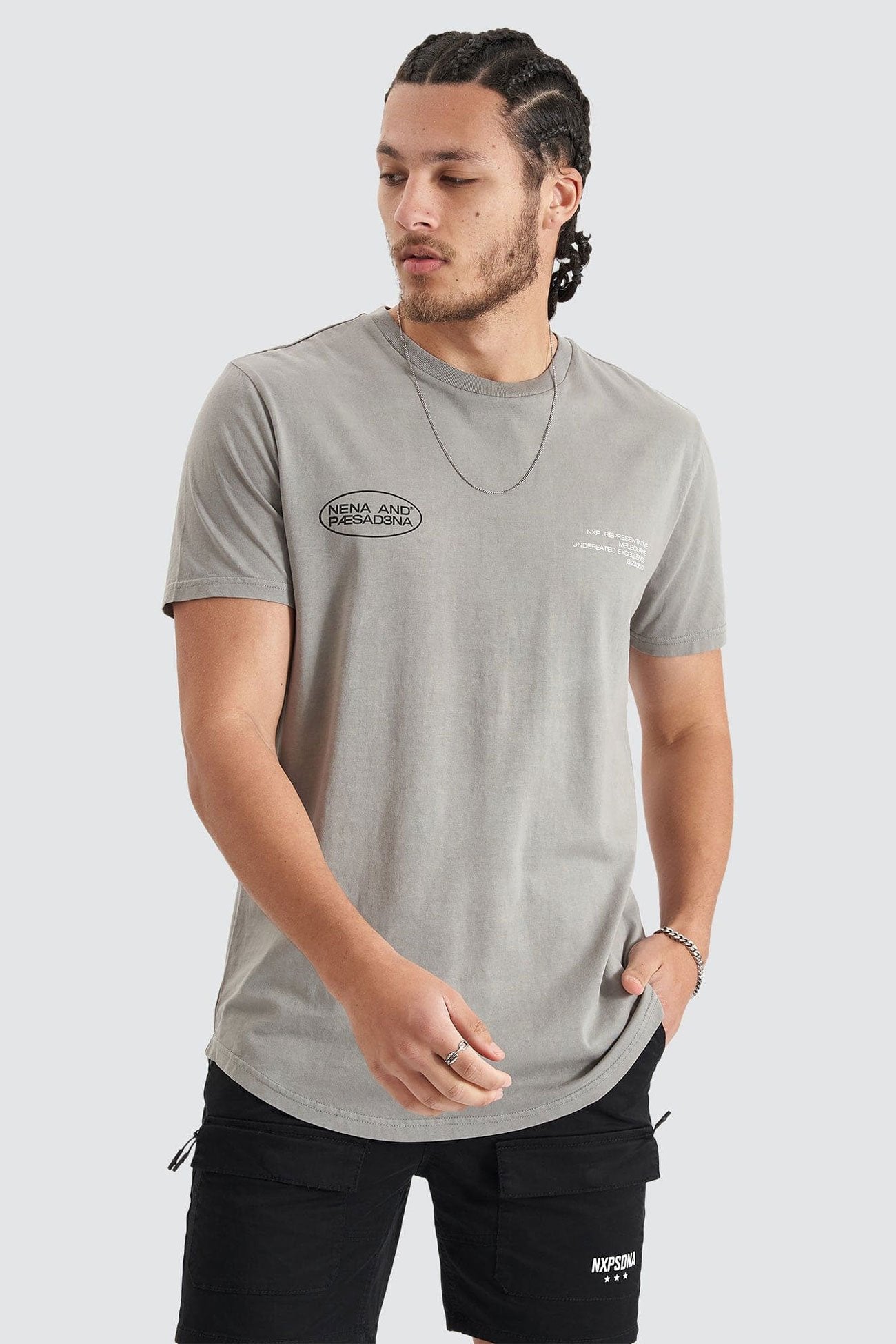 Project Dual Curved Tee Pigment Moon Mist