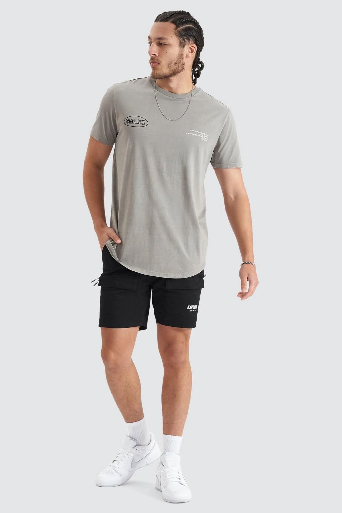 Project Dual Curved Tee Pigment Moon Mist