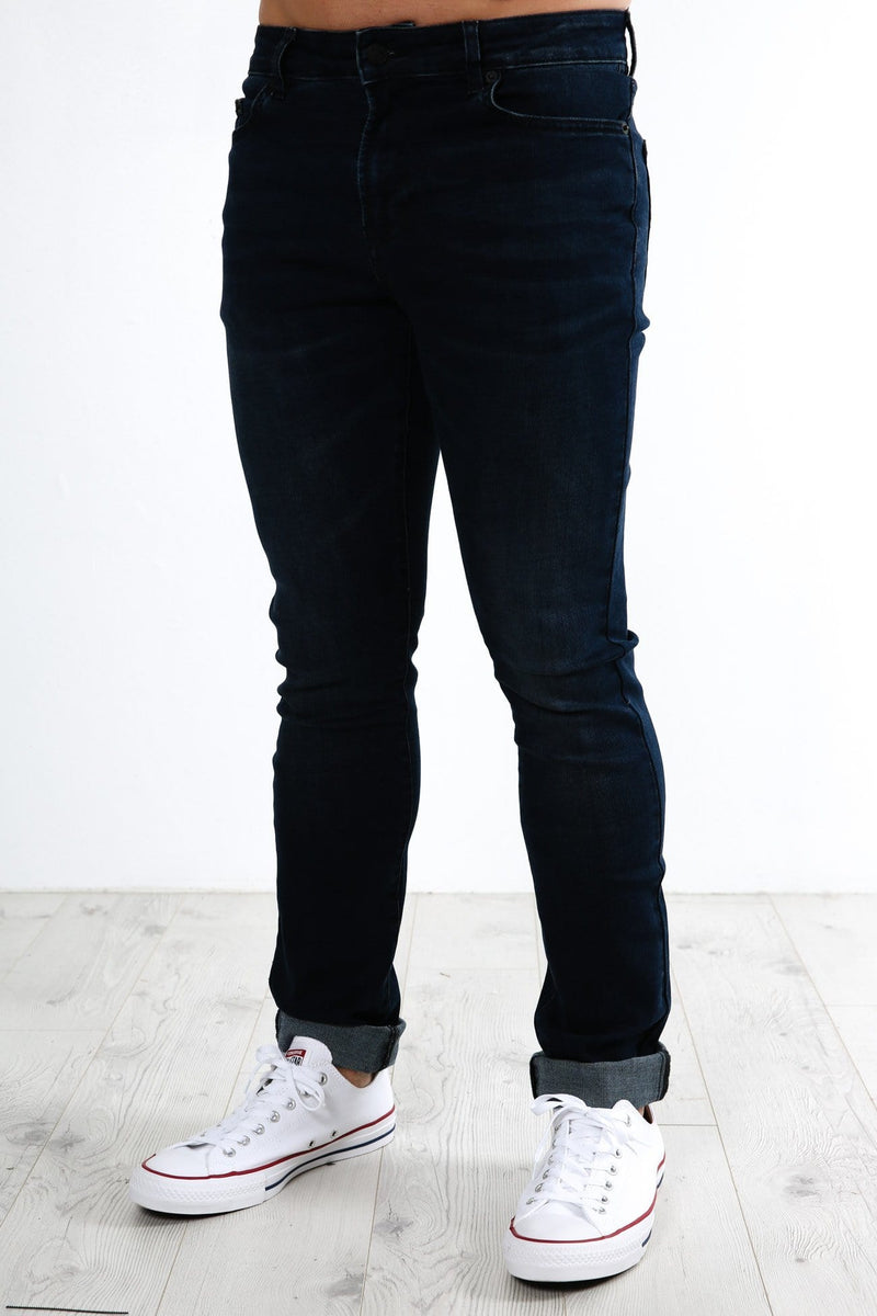 R2 Slim Narrow Jean Curbside Blue