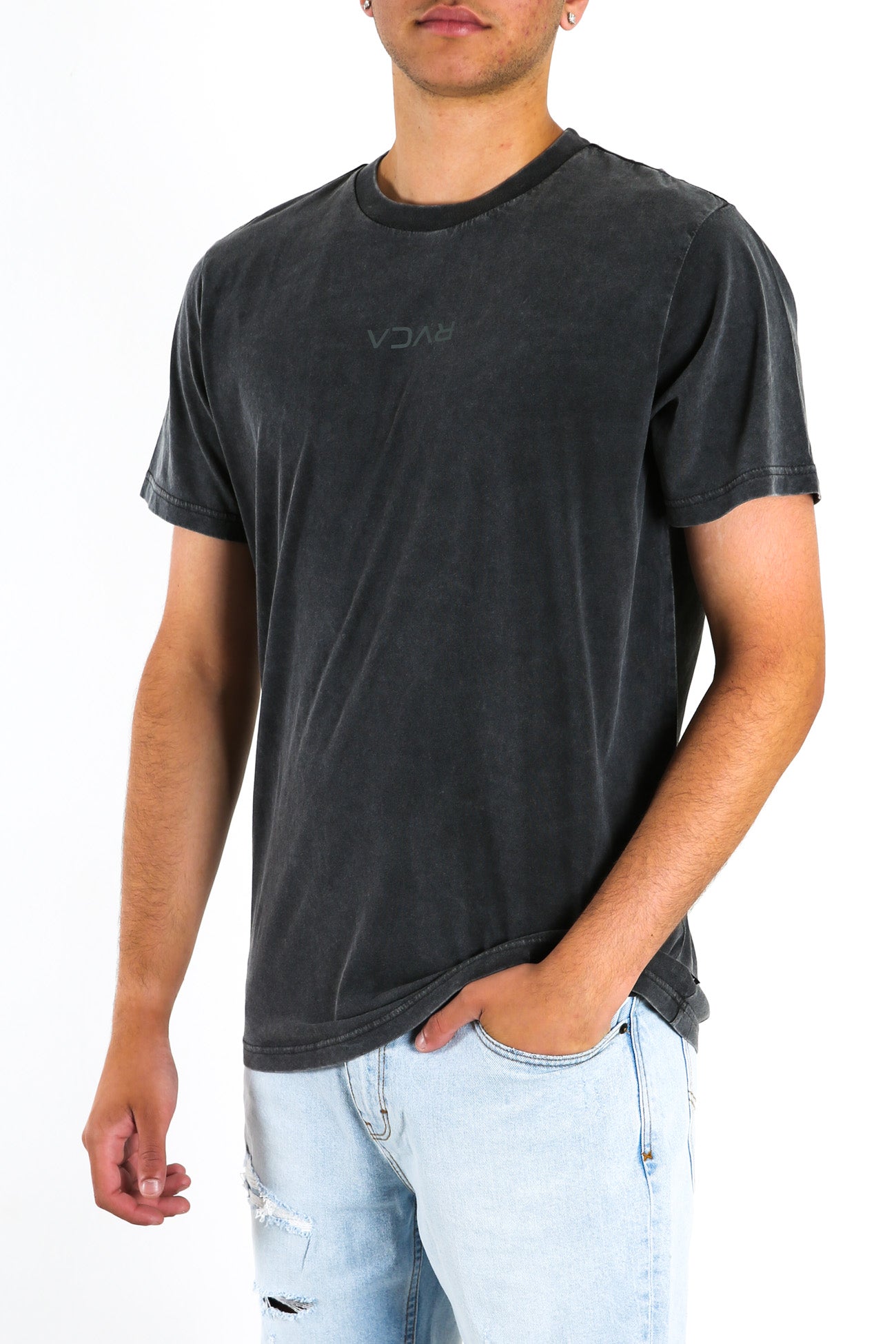 RVCA Mini Flipped Short Sleeve Tee Black Acid