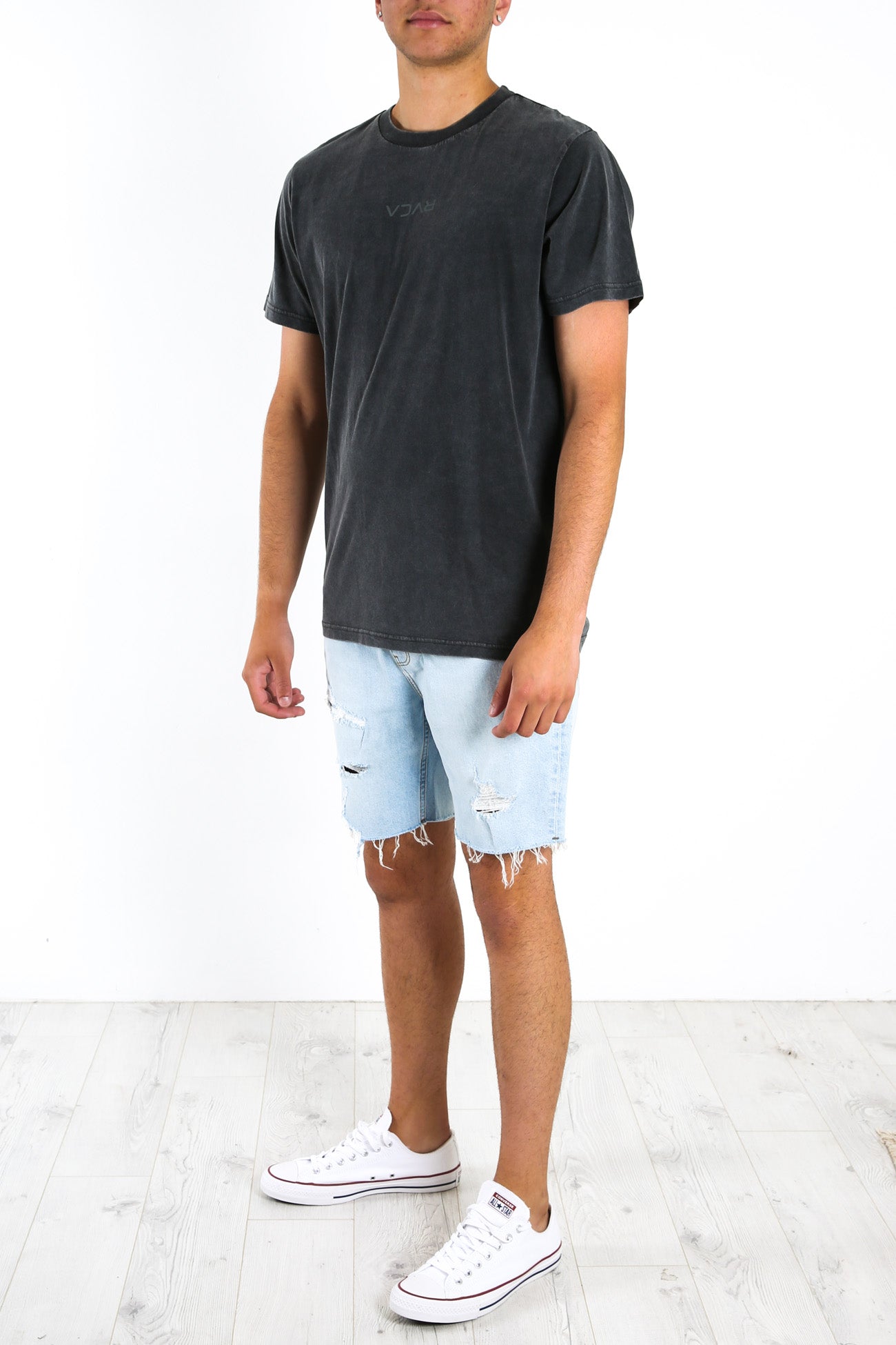 RVCA Mini Flipped Short Sleeve Tee Black Acid