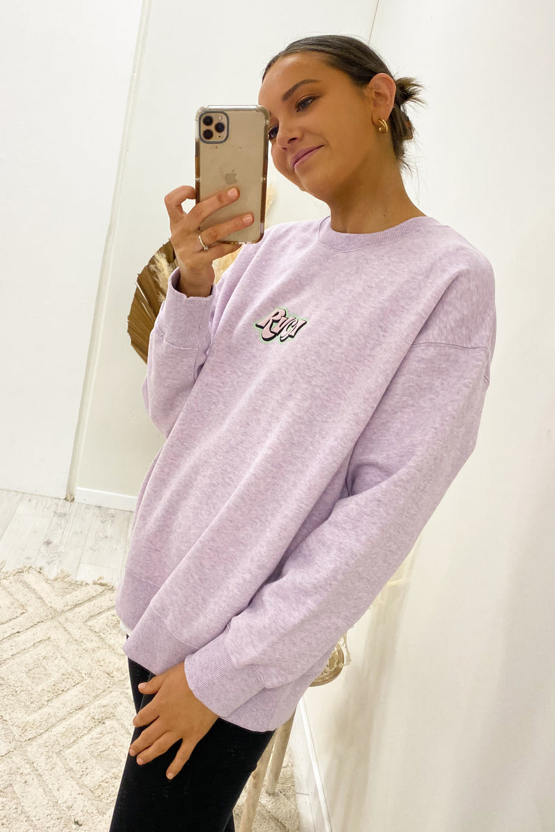 RVCA Puffed Crew Mulberry